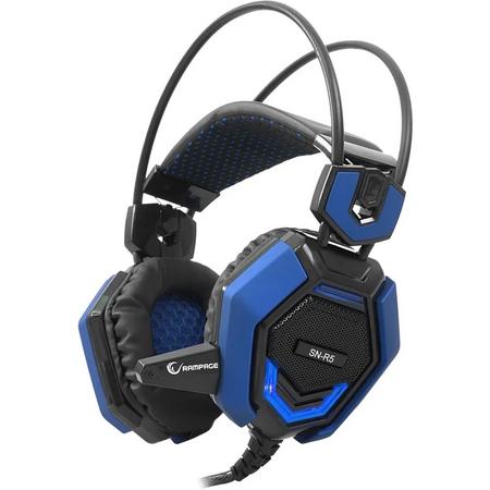 Rampage Sn-R5 X-Core Gaming headset zwart met blauw