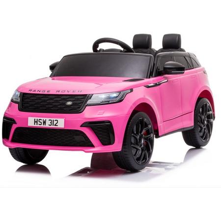 Range Rover Velar 12V Elektrische kinderauto accu voertuig auto voor kinderen met afstandbediening Roze