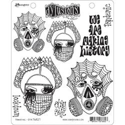 Dylusions cling mount stamp set - Pandemic