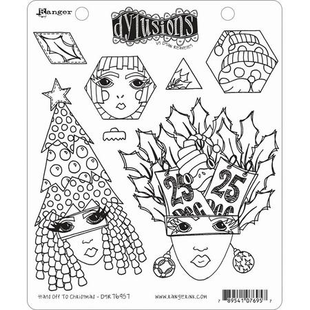 Ranger - Dylusions Stamp Collection Hats Off To Christmas