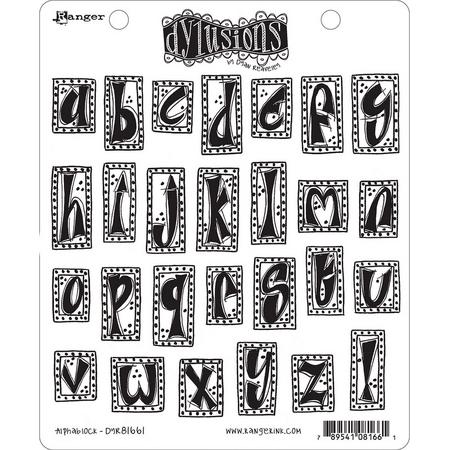 Ranger Dylusions Cling Stamps Alphablock
