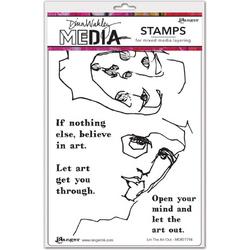 Dina Wakley Media Cling Stempel - Let the art out - 5 stuks