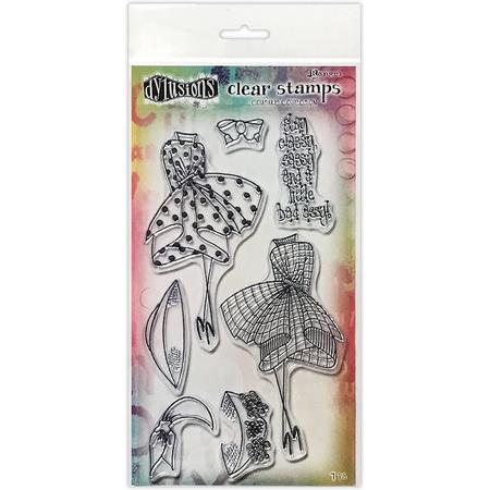 Dylusions couture Clear stamps - Walk in the park duo