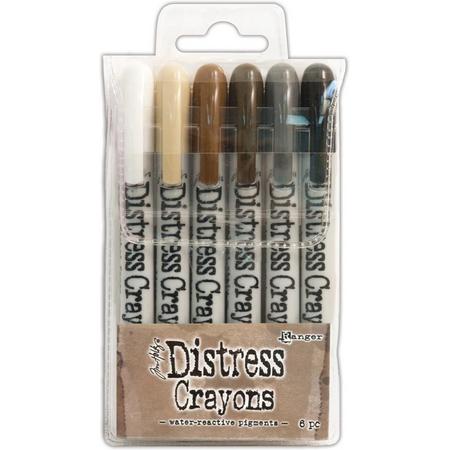 Ranger Tim Holz Distress Crayons set van 6 (neutrale/aarde tinten)
