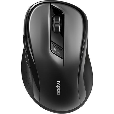Rapoo M500 draadloze Multi Mode muis  2,4GHz  Bluetooth Optisch  1600DPI Stil  Rechtshandig Zwart