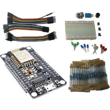 NodeMCU starter kit in bewaardoos - ESP8266 - LED - Breadboard - IOT-starterkit