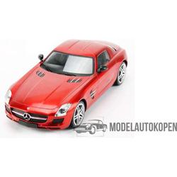 Mercedes-Benz SLS AMG (Rood) 1/43 Rastar - Modelauto - Schaalmodel - Model auto - Miniatuurautos - Miniatuur auto - Schaal model