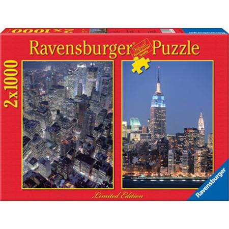 2 Legpuzzels - 1000 stukjes - Skylines - Ravensburger Puzzel