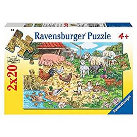 Legpuzzels - 2 van 20 stukjes - Dierfamilies Op Het Platteland - Ravensburger Puzzels