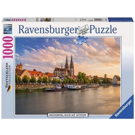 Puzzel Regensburg, blik op het oude centrum