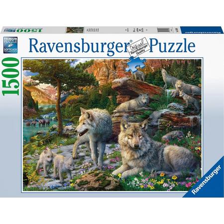 Ravensburger - Puzzle 1500 - Wolves In Spring (10216598)