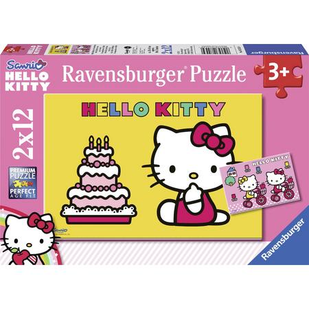 Ravensburger 2 Puzzels - Hello Kitty viert verjaardag