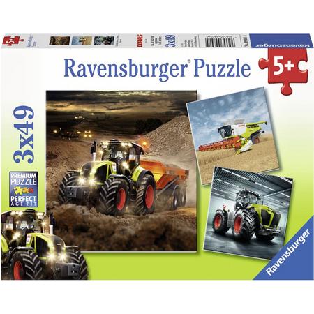 Ravensburger Axion, Lexion, Xerion- Drie puzzels van 49 stukjes - kinderpuzzel