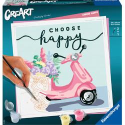   CreArt Choose happy - Schilderen op nummer voor volwassenen -  