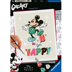   CreArt Disney Mickey Mouse H is for Happy - Schilderen op nummer voor volwassenen -  