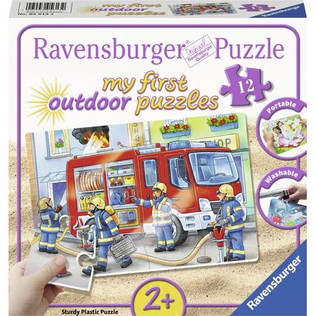 Ravensburger De brandweer komt te hulp plastic puzzle - 12 stukjes - kinderpuzzel