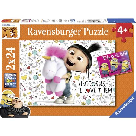 Ravensburger Despicable Me 3 Agnes en de Minions - Twee puzzels van 24 stukjes