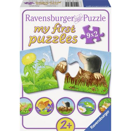 Ravensburger Dieren in de tuin - My First puzzles (9x2 stukjes)