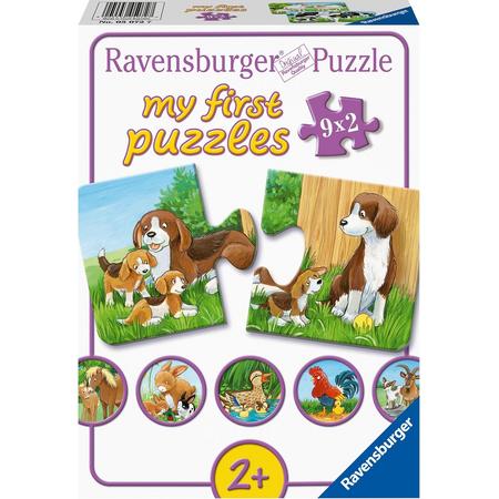 Ravensburger Dierenfamilies op de boerderij - My First puzzles - 9x2 stukjes - kinderpuzzel