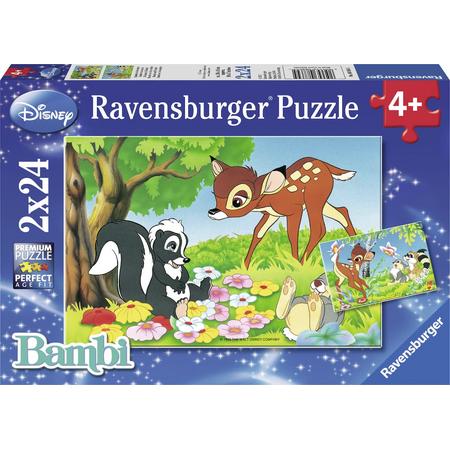 Ravensburger Disney Bambi en zn vriendjes- Twee puzzels van 24 stukjes - kinderpuzzel