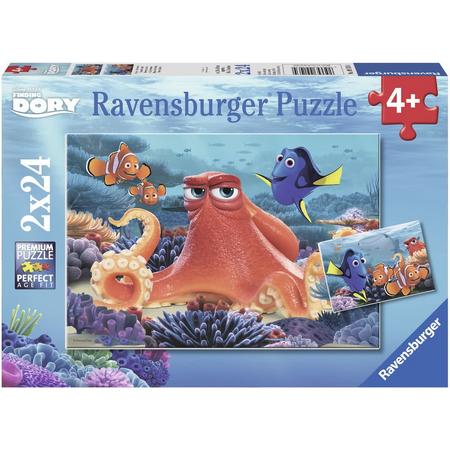 Ravensburger Disney Finding Dory. Altijd zwemmen- Twee puzzels van 24 stukjes - kinderpuzzel