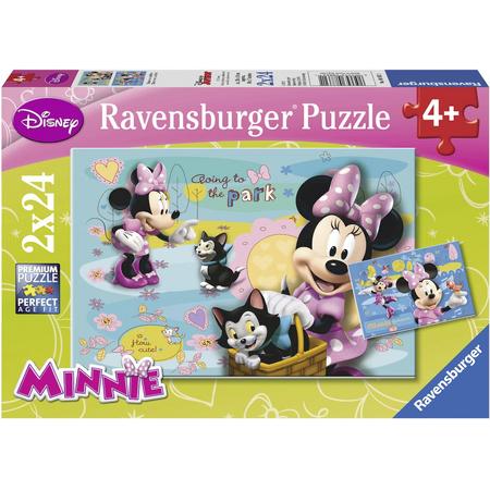 Ravensburger Disney Minnie Mouse- Twee puzzels van 24 stukjes - kinderpuzzel