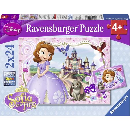 Ravensburger Disney Sofia. Sofias koninklijke avontuur- Twee puzzels van 24 stukjes - kinderpuzzel