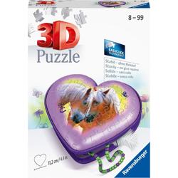   Hartendoosje Paarden - 3D Puzzel - 54 stukjes