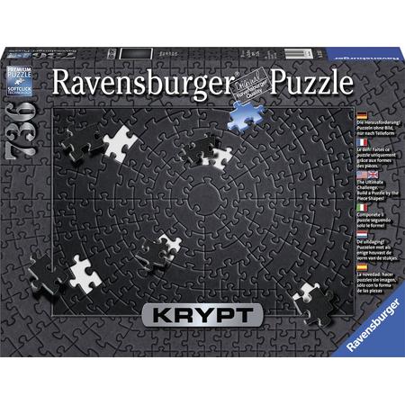 Ravensburger Krypt puzzel Black - Legpuzzel - 736 stukjes