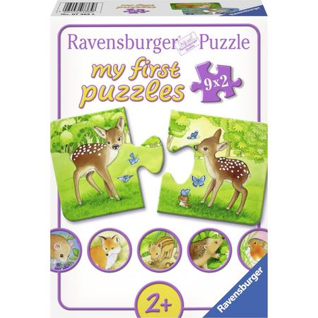 Ravensburger Lieve bosbewoners- My First puzzles -9x2 stukjes - kinderpuzzel