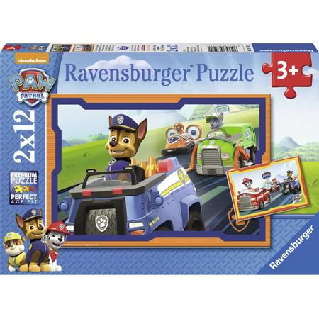 Ravensburger Paw Patrol in actie- Twee puzzels van 12 stukjes - kinderpuzzel