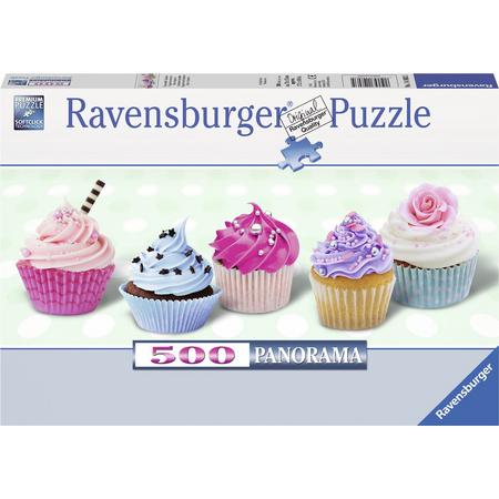 Ravensburger Suikerzoete cupcakes (Panorama) - Puzzel van 500 stukjes