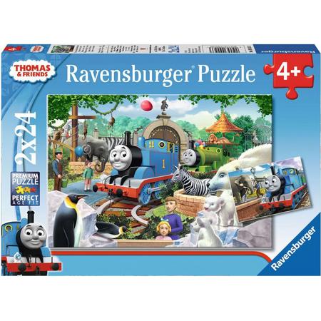 Ravensburger Thomas & Friends en zijn vrienden- Twee puzzels van 24 stukjes - kinderpuzzel