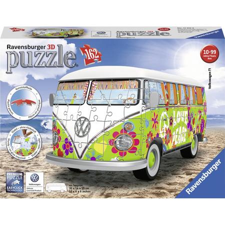 Ravensburger Volkswagen bus T1 Hippie style - 3D puzzel - 162 stukjes