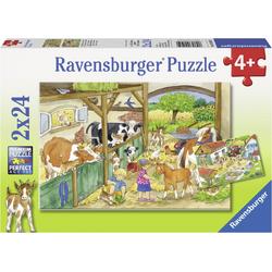   Vrolijk boerderijleven- Twee puzzels van 24 stukjes - kinderpuzzel