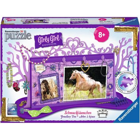 Ravensburger juwelenboom paarden- Girly Girl 3D puzzel - 108 stukjes