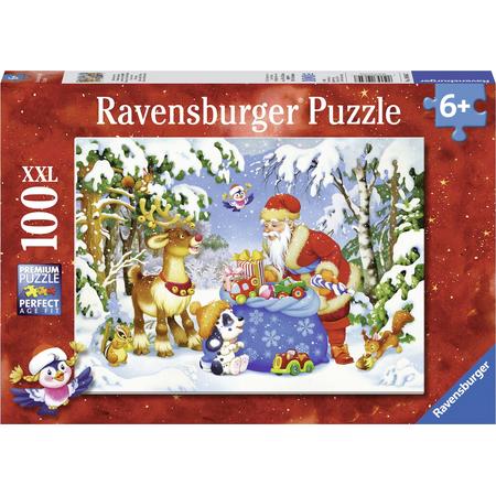 Ravensburger kerstpuzzel De zak van de Kerstman - Legpuzzel - 100 stukjes