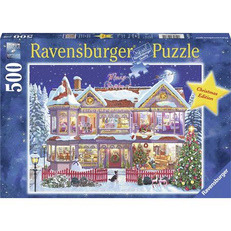Ravensburger kerstpuzzel Het Kersthuis - legpuzzel - 500 stukjes