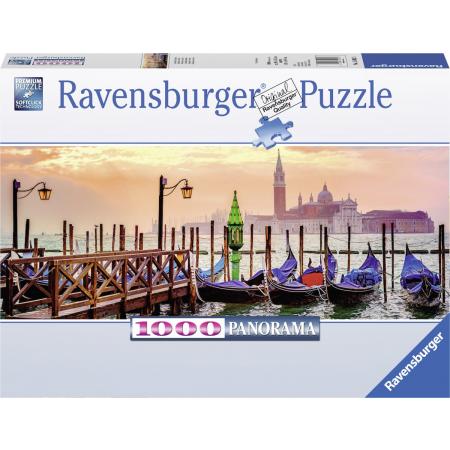 Ravensburger panoramapuzzel Gondels in Venetië - legpuzzel - 1000 stukjes