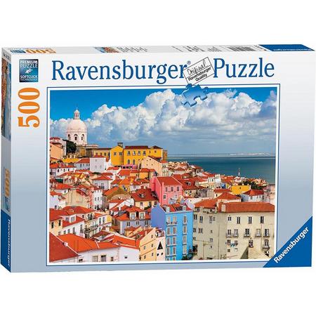 Ravensburger puzzel 500 stukjes uitzicht over Lissabon