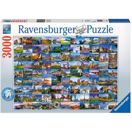 Ravensburger puzzel 99 mooie plekken in Europa - legpuzzel - 3000 stukjes