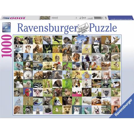 Ravensburger puzzel 99 vrolijke dieren - Legpuzzel - 1000 stukjes