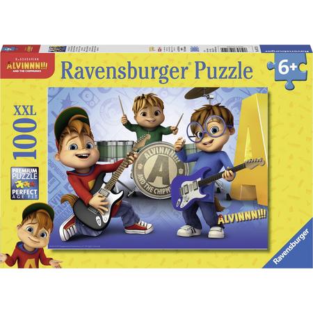 Ravensburger puzzel Alvin, Simon en Theodore maken muziek - Legpuzzel - 100 stukjes