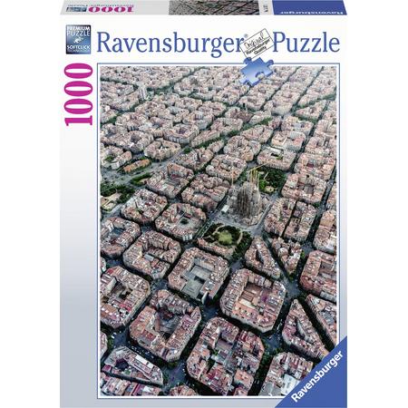 Ravensburger puzzel Barcelona vanuit de lucht - Legpuzzel - 1000 stukjes