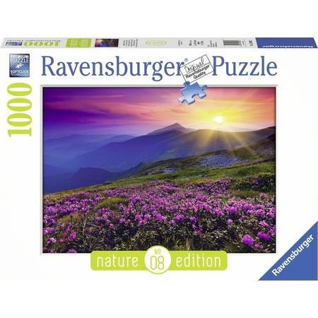Ravensburger puzzel Bergweide in het morgenrood, Nature Edition - Legpuzzel - 1000 stukjes