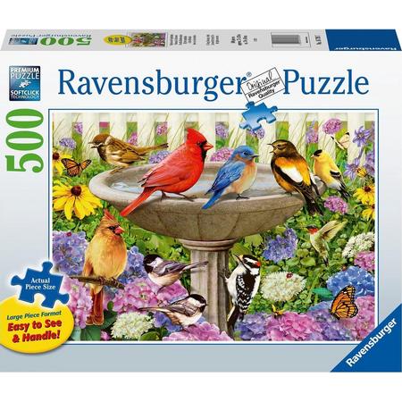 Ravensburger puzzel Bij het vogelbadje - Legpuzzel - 500 stukjes