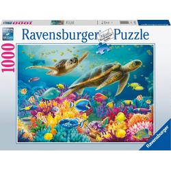 Ravensburger puzzel Blauwe Onderwaterwereld - Legpuzzel - 1000 stukjes
