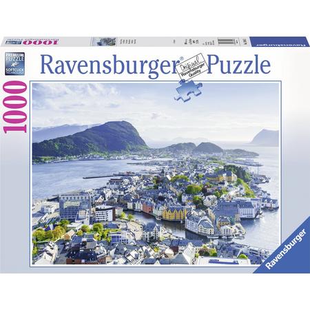 Ravensburger puzzel Blik over  lesund - legpuzzel - 1000 stukjes