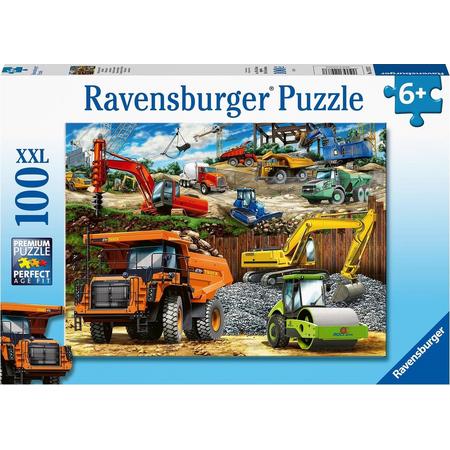 Ravensburger puzzel Bouwvoertuigen - Legpuzzel - 100 stukjes