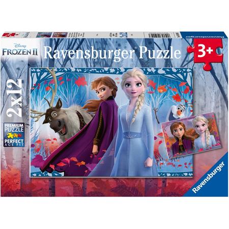 Ravensburger puzzel Disney Frozen 2 - Twee puzzels - 12 stukjes - kinderpuzzel